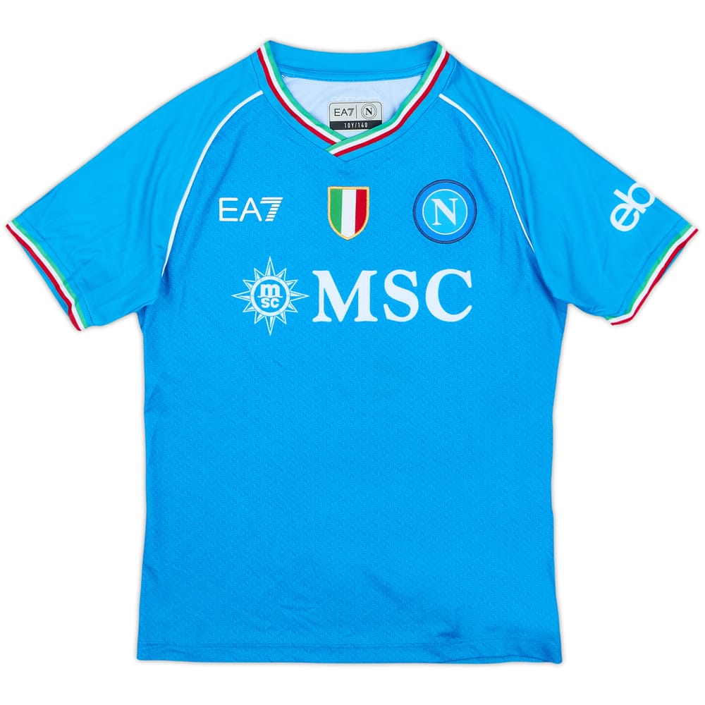 2023-24 Napoli Home Shirt - 9/10 - (S.Boys)
