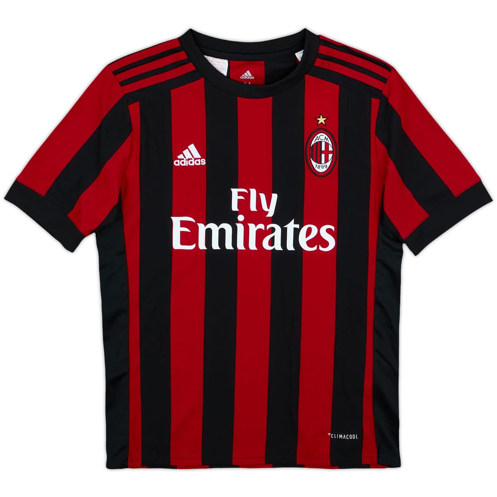 2017-18 AC Milan Home Shirt - 9/10 - (M.Boys)