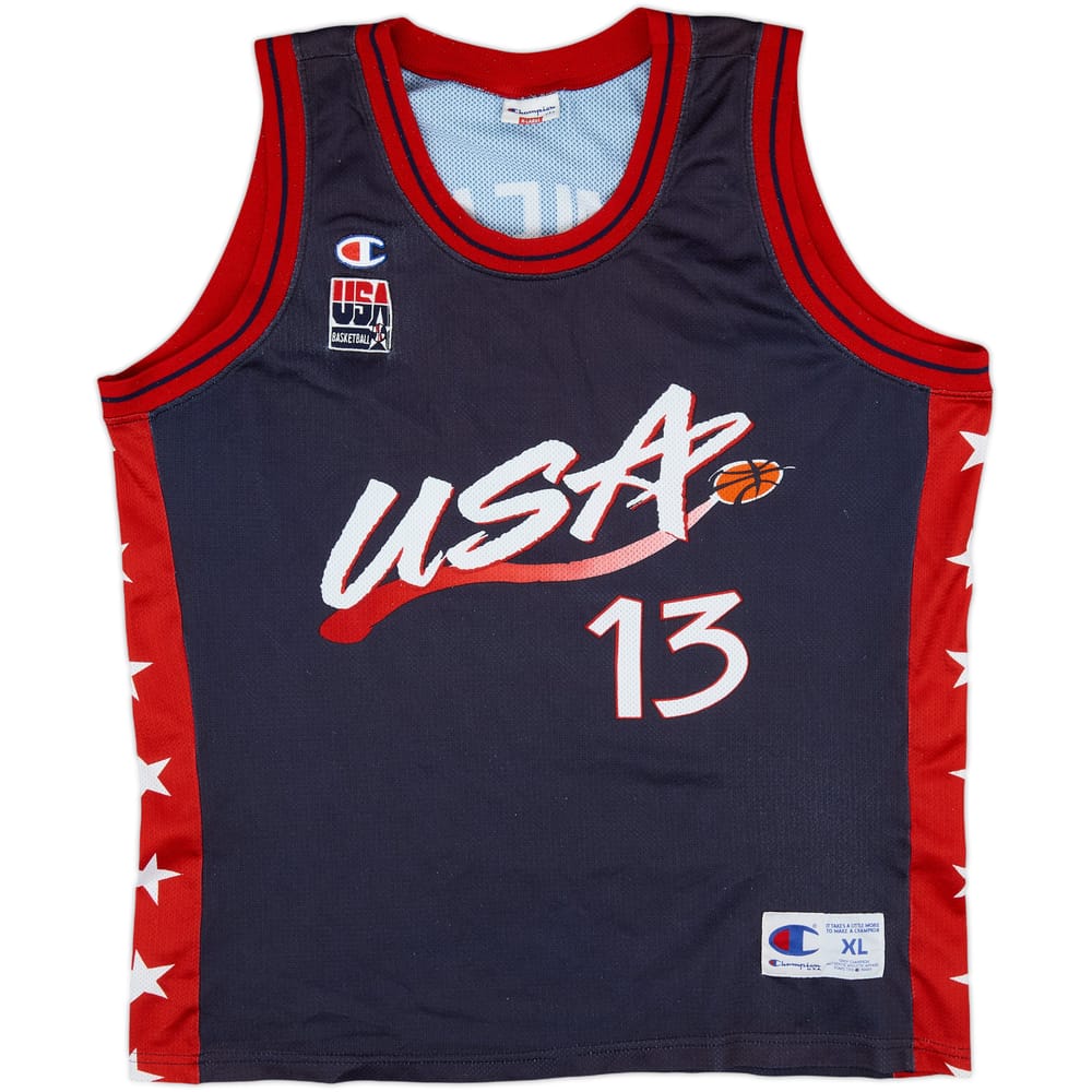 1996-99 USA O'Neal #13 Champion Away Jersey - 6/10 - (XL)