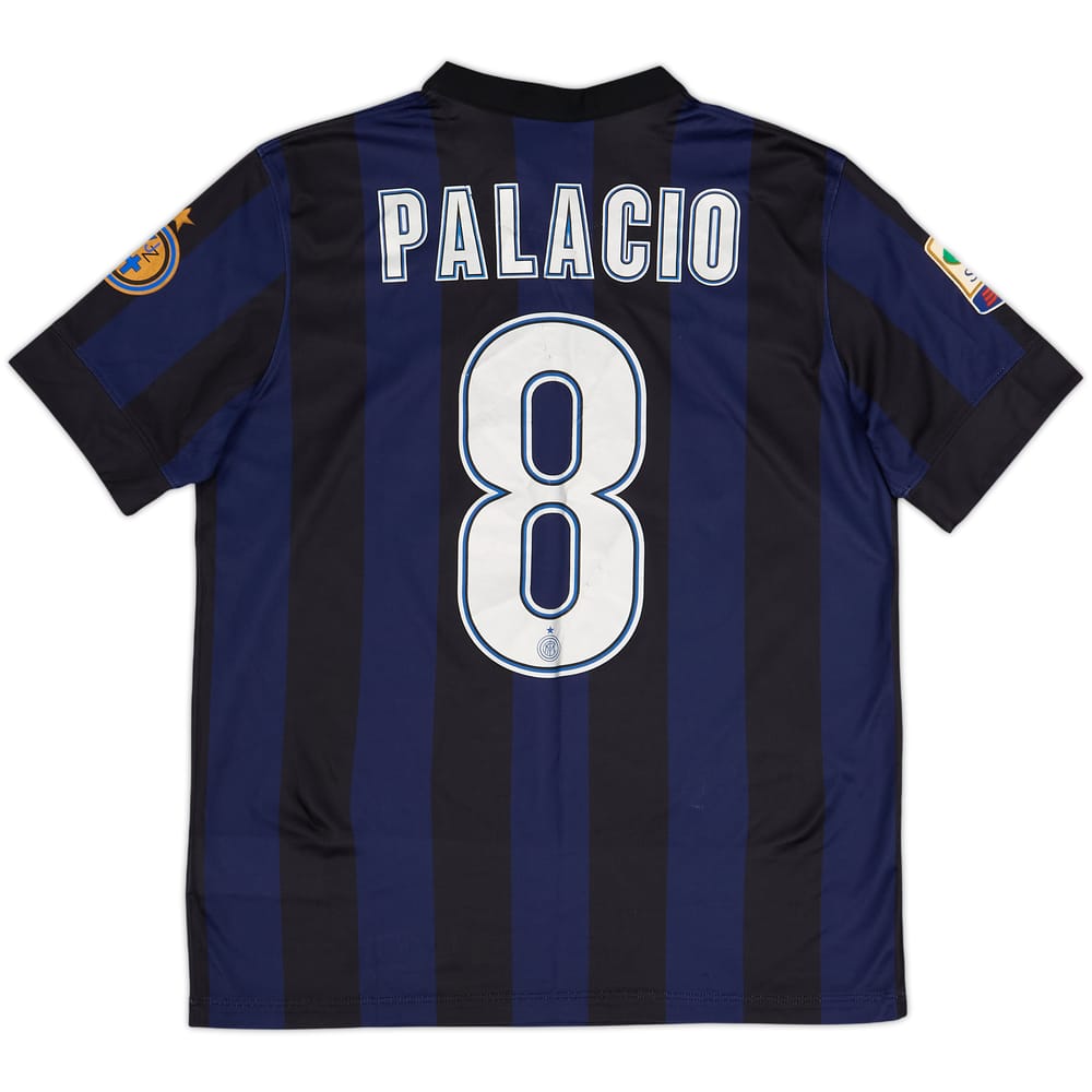 2013-14 Inter Milan Home Shirt Palacio #8 - 7/10 - (XL.Boys)