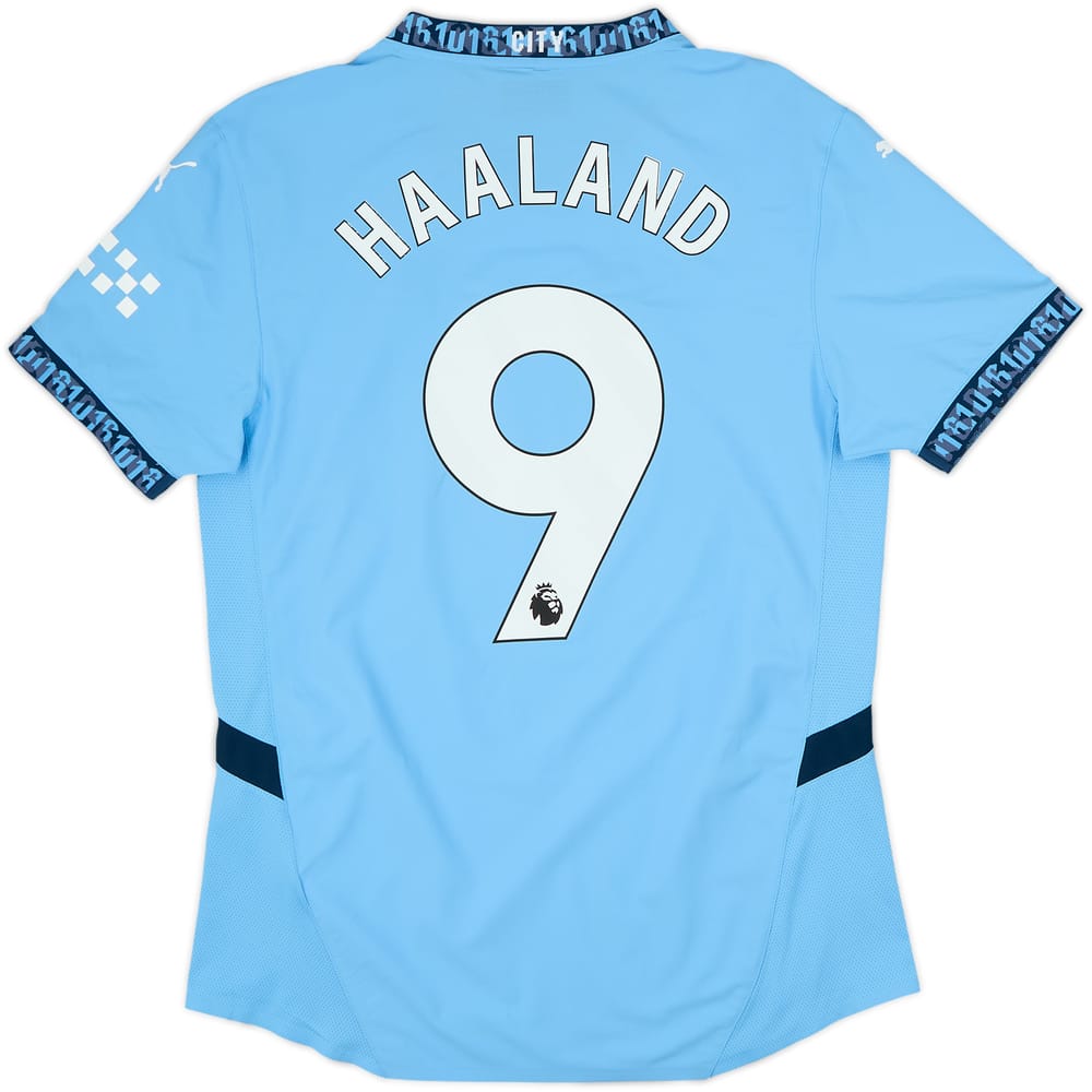 2024-25 Manchester City Authentic Home Shirt Haaland #9 - 7/10 - (M)