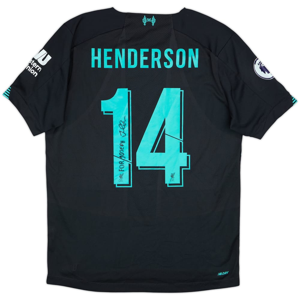 2019-20 Liverpool Signed Third Shirt Henderson #14 - 8/10 - (M)