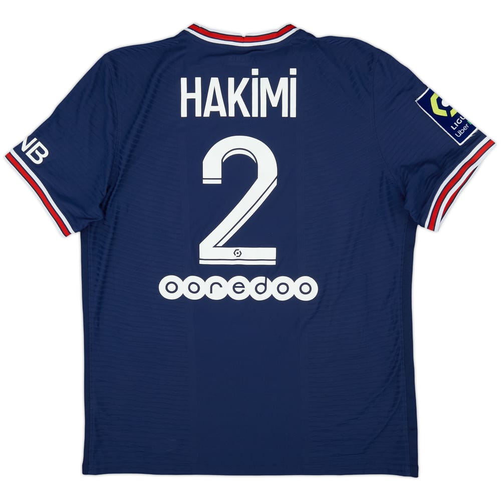 2021-22 Paris Saint-Germain Authentic Home Shirt Hakimi #2 - 8/10 - (L)
