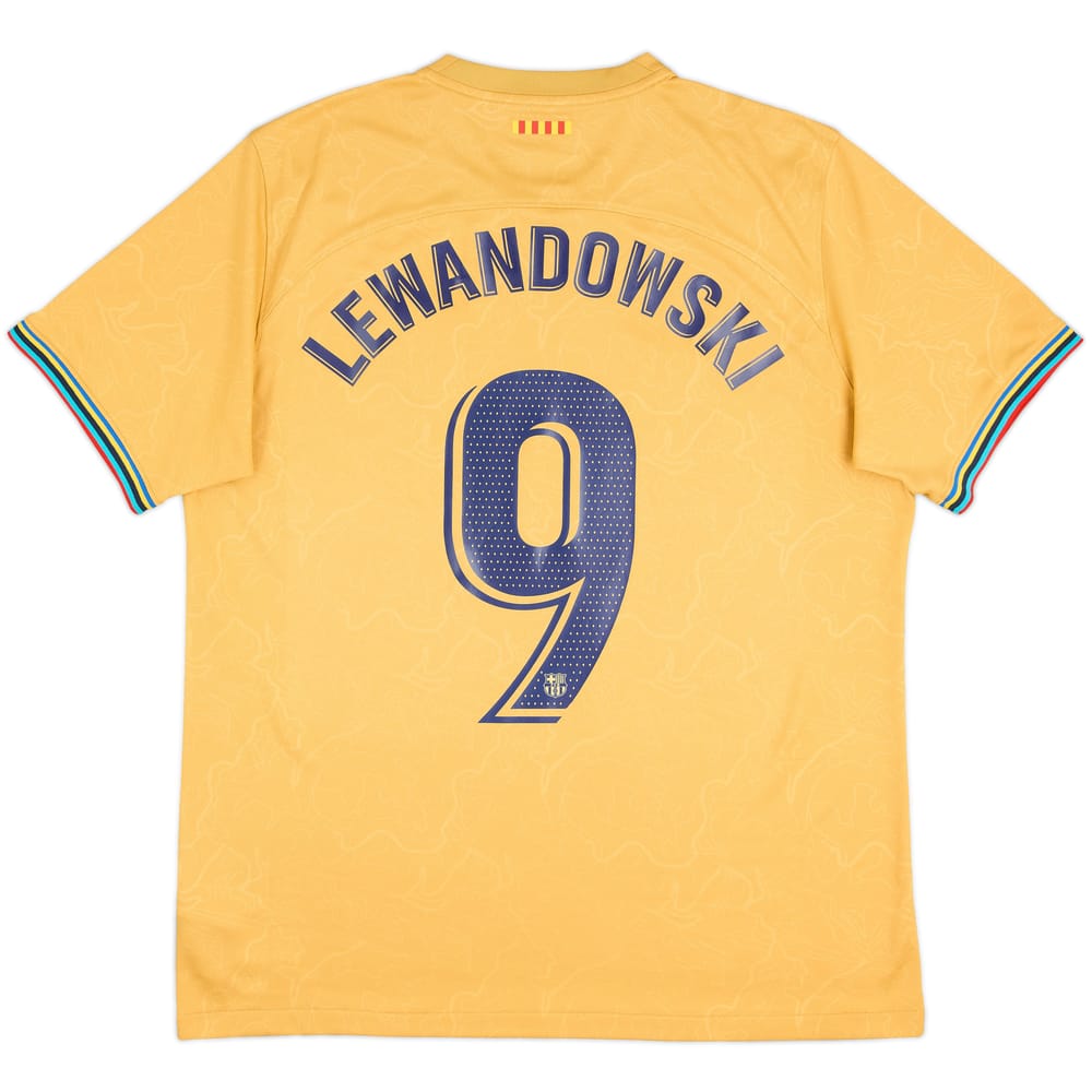 2022-23 Barcelona Away Shirt Lewandowski #9 - 8/10 - (L)