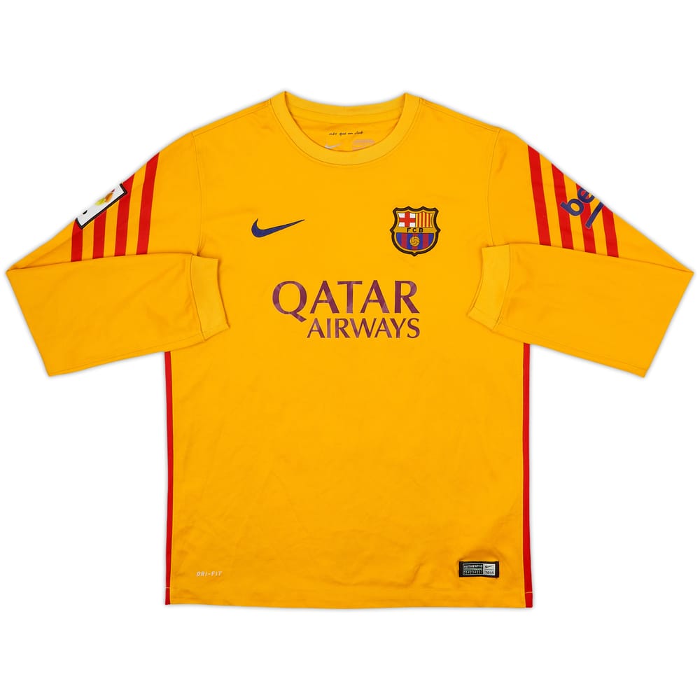 2015-16 Barcelona GK Shirt - 7/10 - (L.Boys)