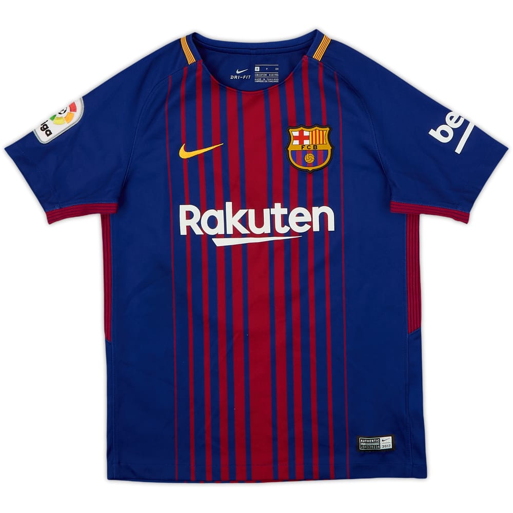 2017-18 Barcelona Home Shirt - 9/10 - (S.Boys)