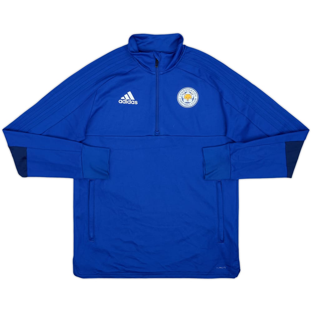 2018-19 Leicester City Staff Issue adidas 1/4 Zip Drill Top - 8/10 - (L.Boys)