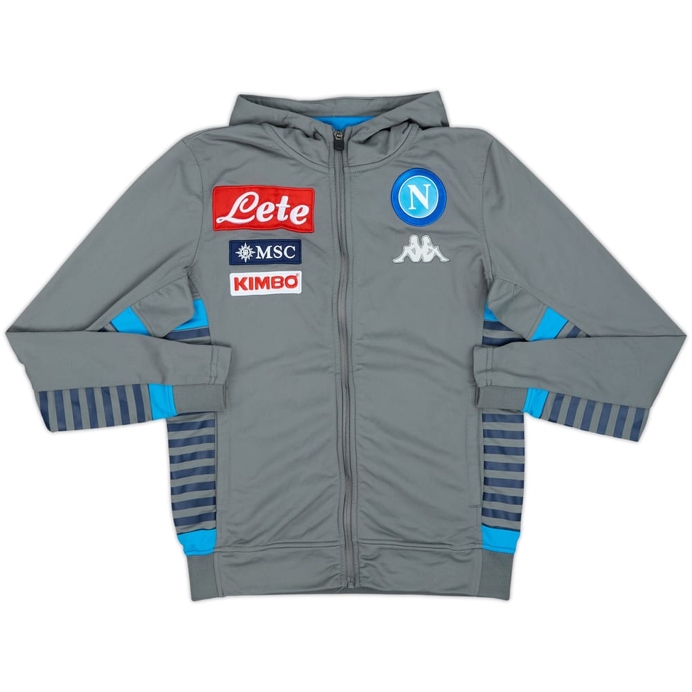 2019-20 Napoli Kappa Hooded Track Jacket - 7/10 - (XL.Boys)