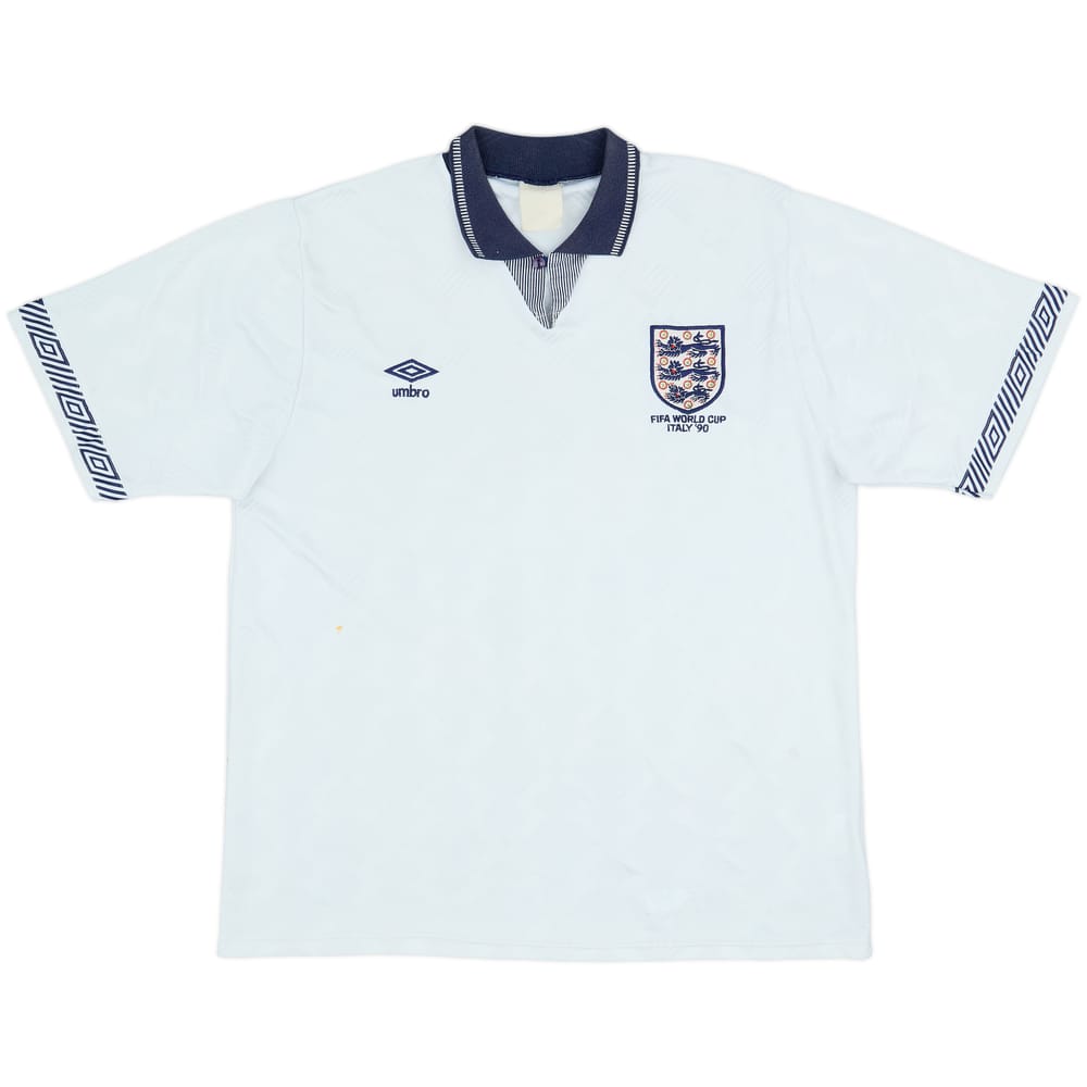 1990-92 England 'World Cup' Home Shirt - 6/10 - (XL)