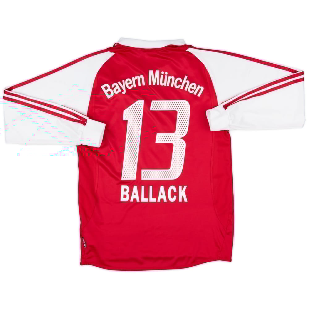 2003-04 Bayern Munich Home L/S Shirt Ballack #13 - 7/10 - (S)