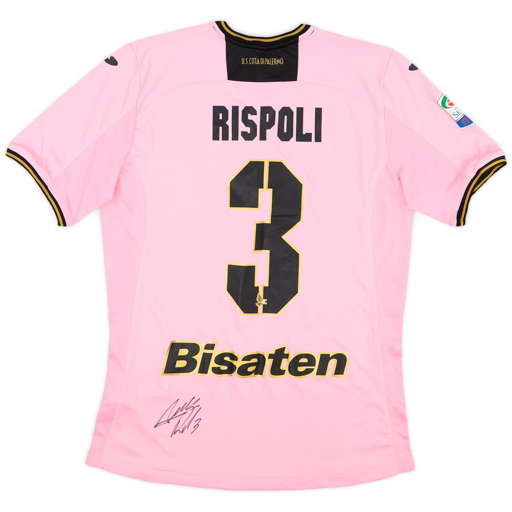2016-17 Palermo Match Issue Signed Home Shirt Rispoli #3
