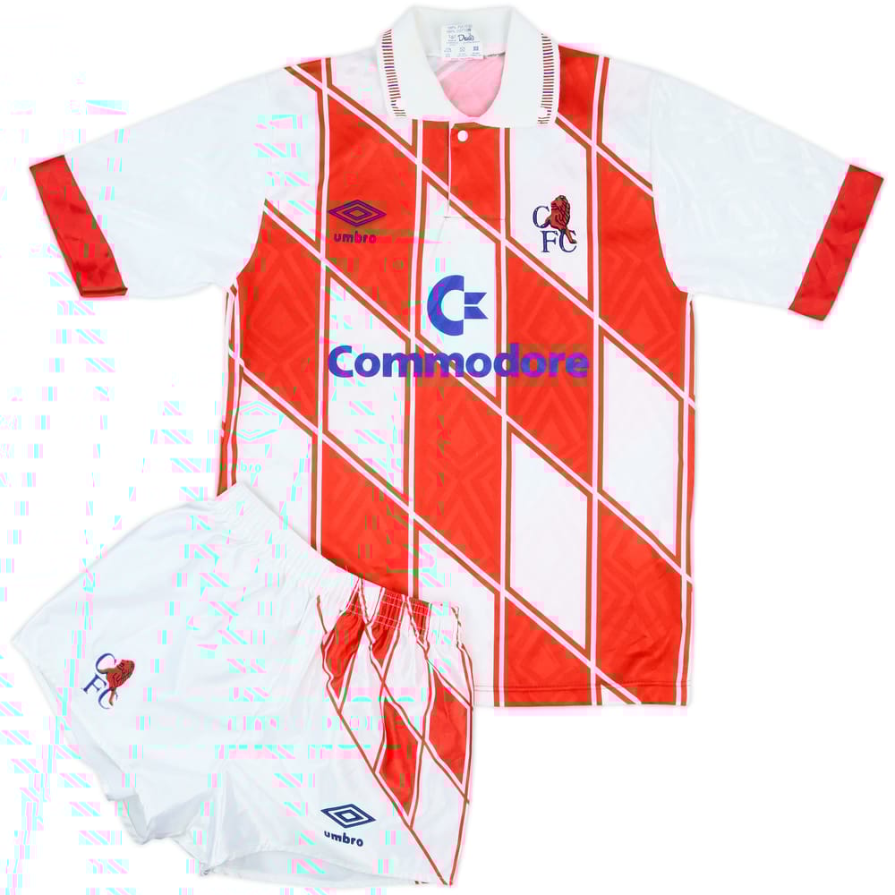 1990-92 Chelsea Away Shirt and Shorts - 9/10 - (L.Boys)