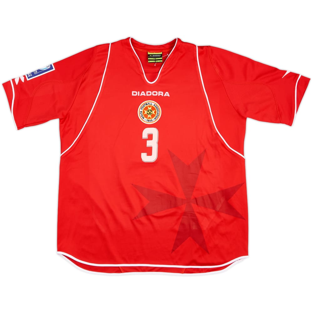 2008-09 Malta Match Issue Home Shirt #3 (Azzopardi)