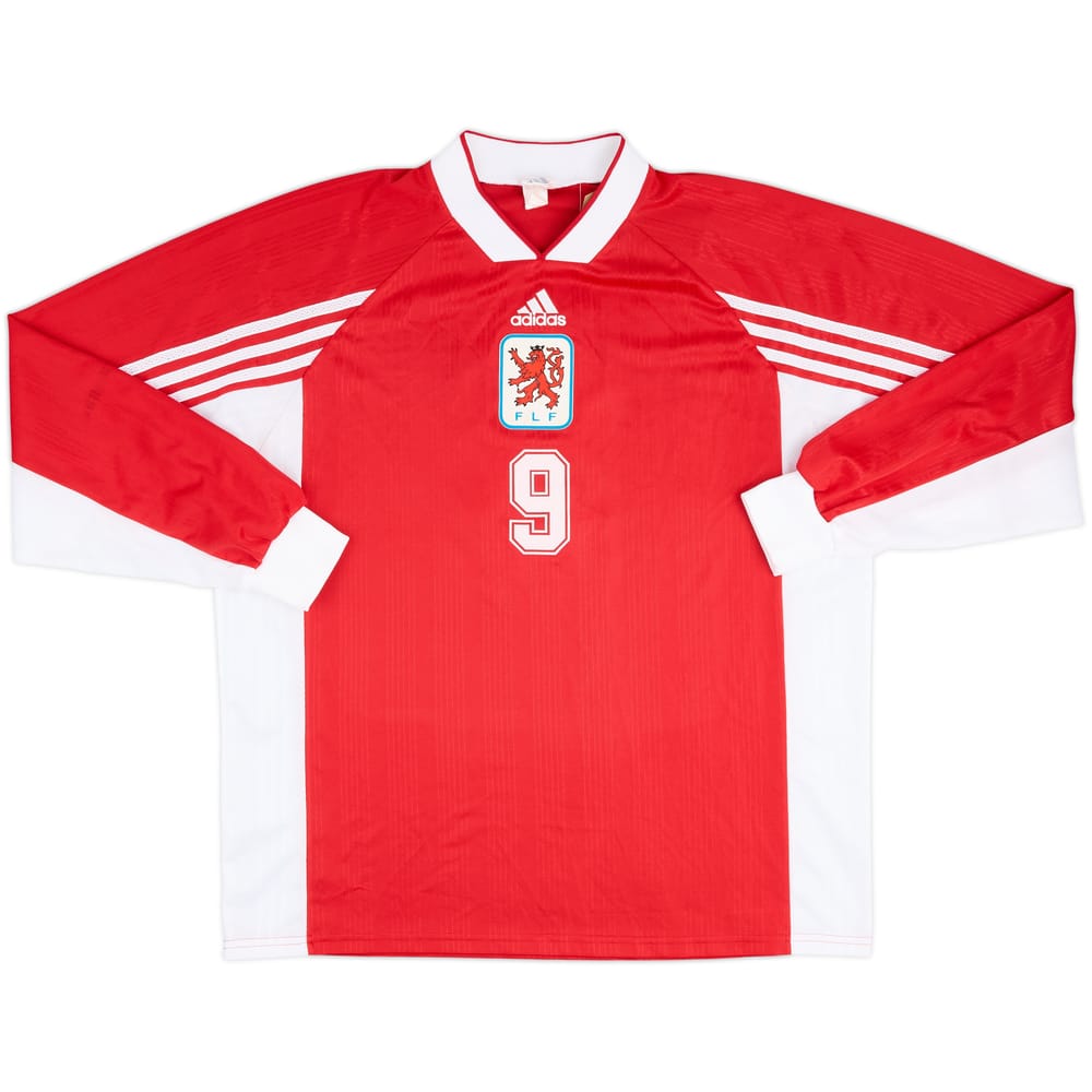 1999 Luxembourg Match Worn Home L/S Shirt #9 (Laurent Deville)