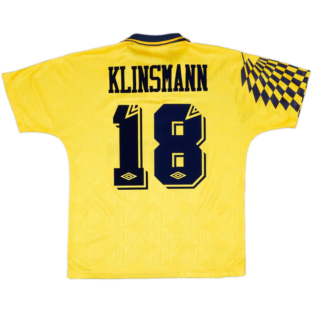 1991-95 Tottenham Away Shirt Klinsmann #18 - 8/10 - (L)