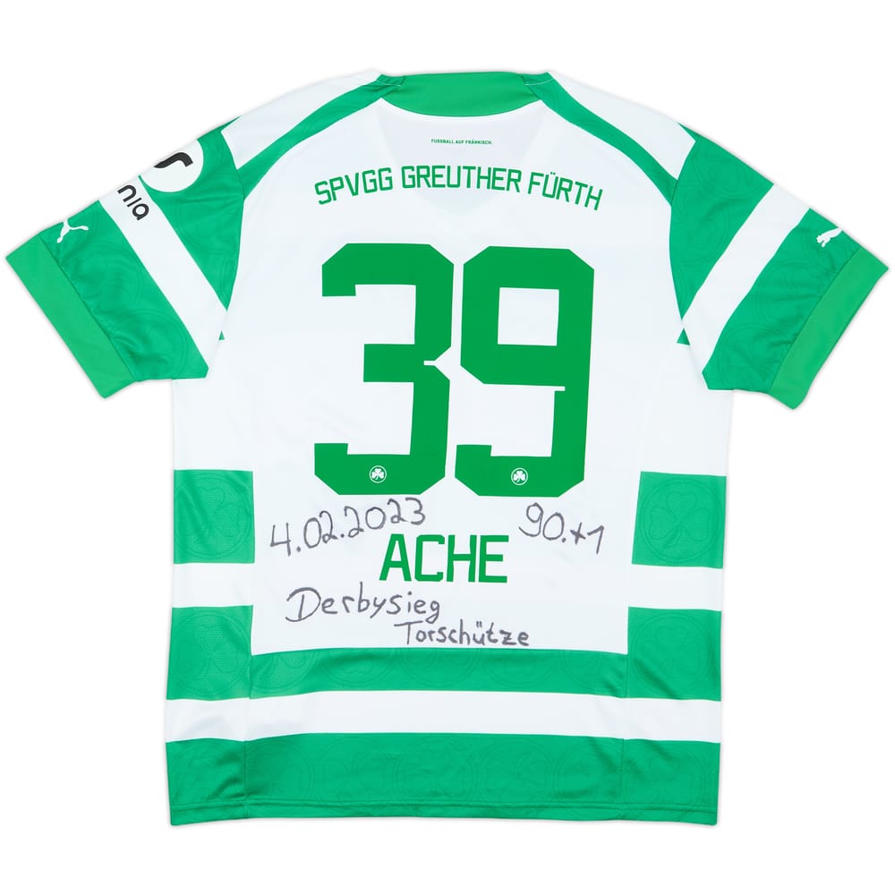 2022-23 Greuther Furth Signed Home Shirt Ache #39 - 5/10 - (L)