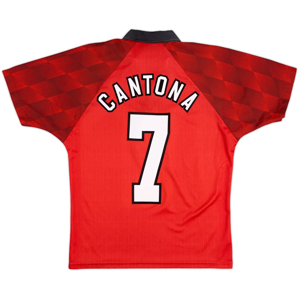 1996-98 Manchester United Home Shirt Cantona #7 - 9/10 - (15-16 Years)