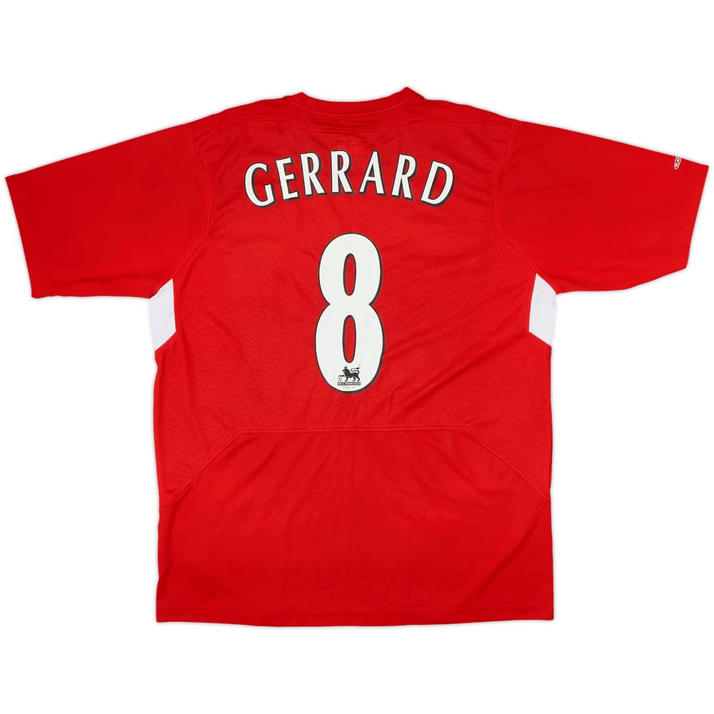 2004-06 Liverpool Home Shirt Gerrard #8 - 6/10 - (L)