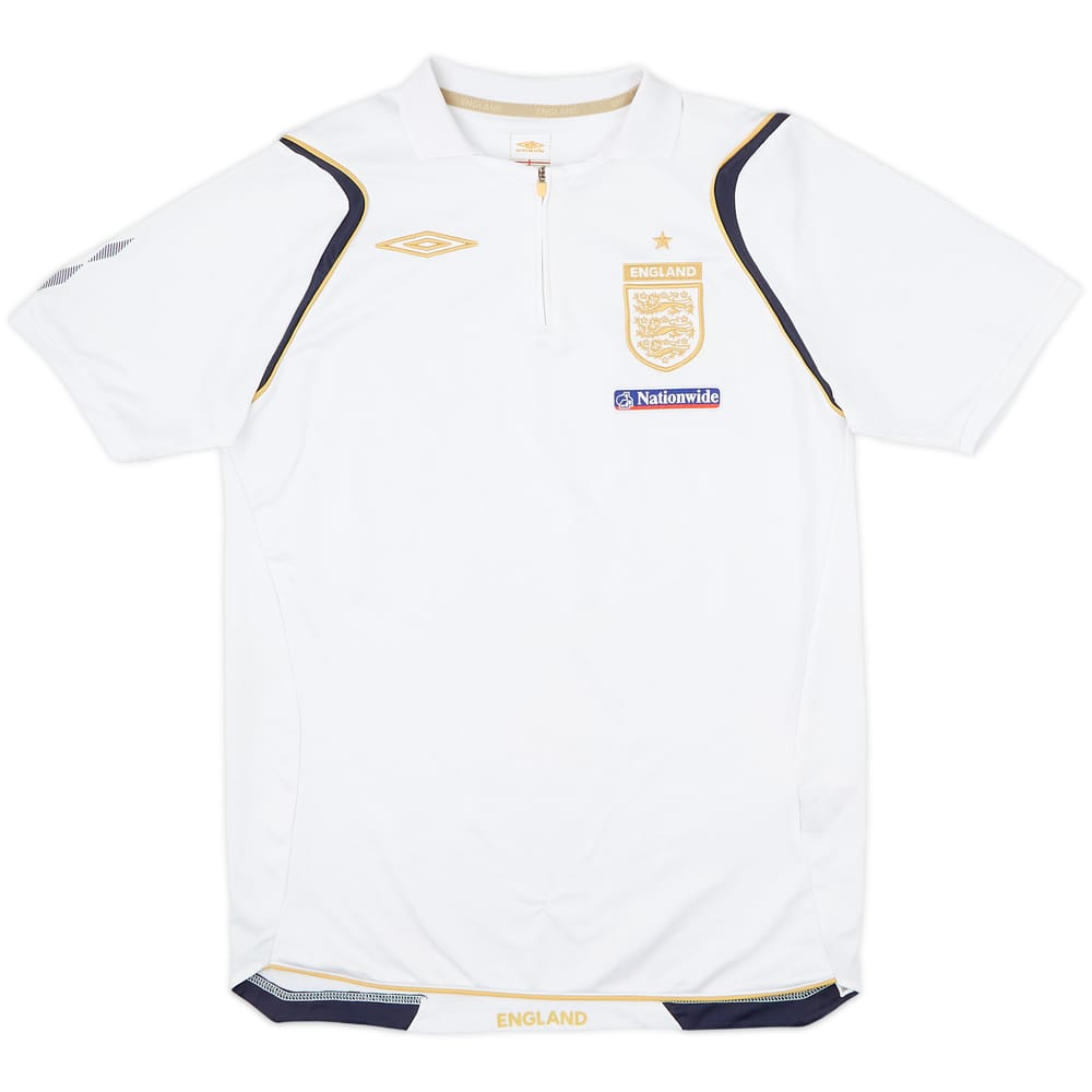 2006-08 England Umbro 1/4 Zip Polo Shirt - 5/10 - (S)