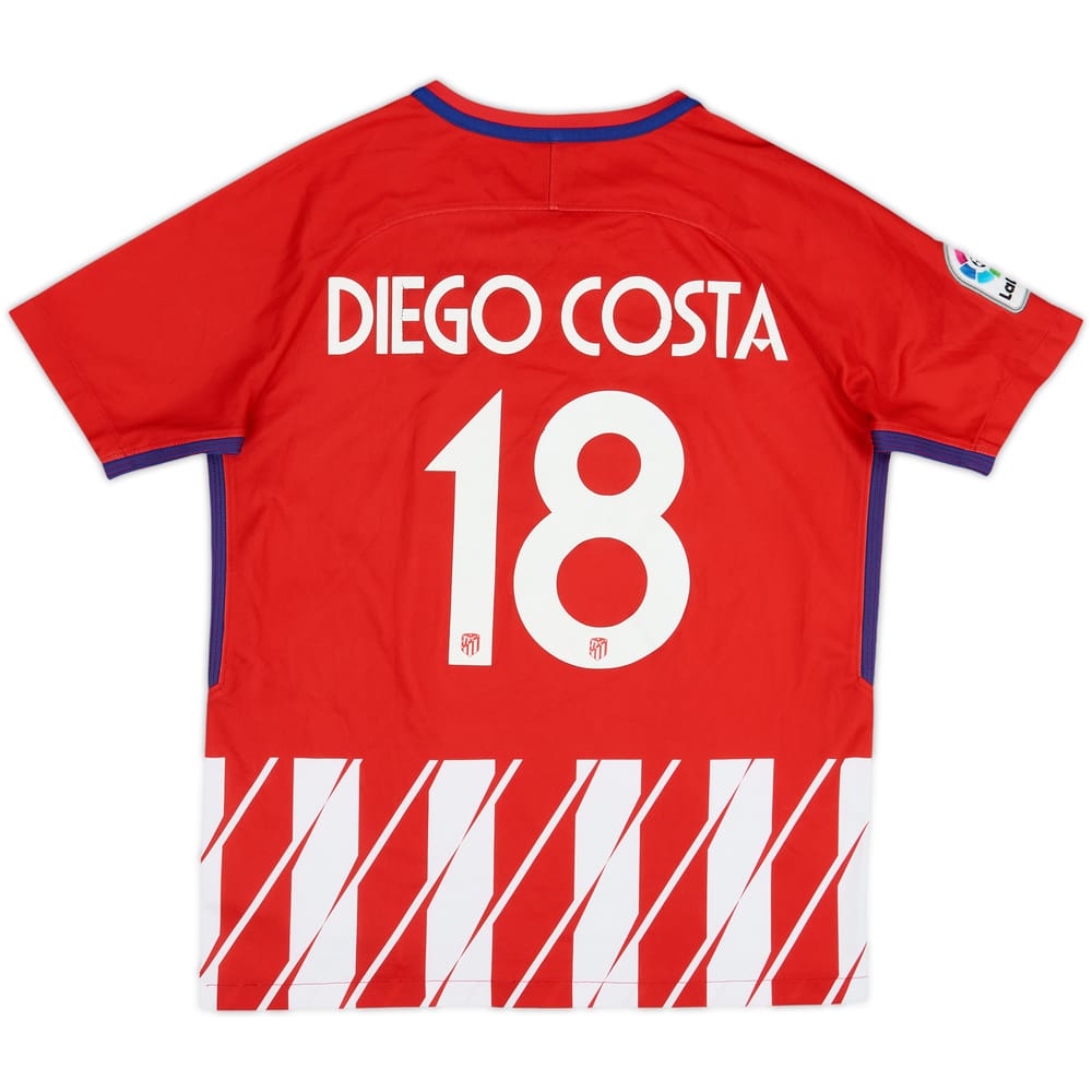 2017-18 Atletico Madrid Home Shirt Diego Costa #18 - 6/10 - (XL.Boys)