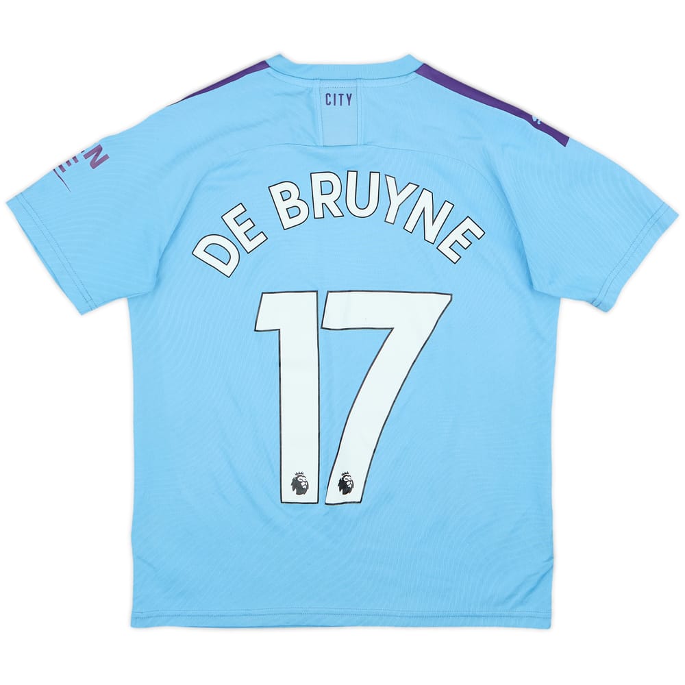 2019-20 Manchester City Home Shirt De Bruyne #17 - 5/10 - (XL.Boys)