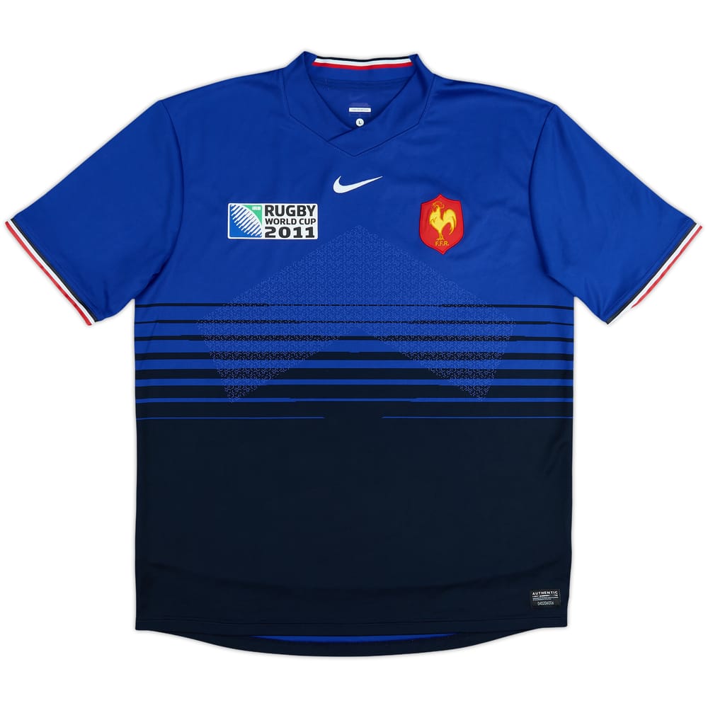 2011-12 France Rugby Home Shirt - 8/10 - (L)
