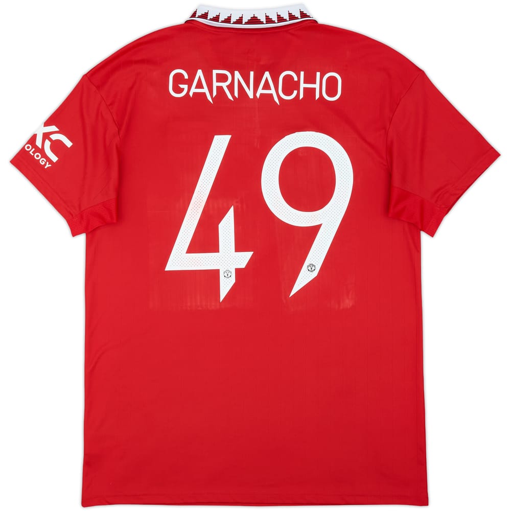 2022-23 Manchester United Home Shirt Garnacho #49 - 6/10 - (L)