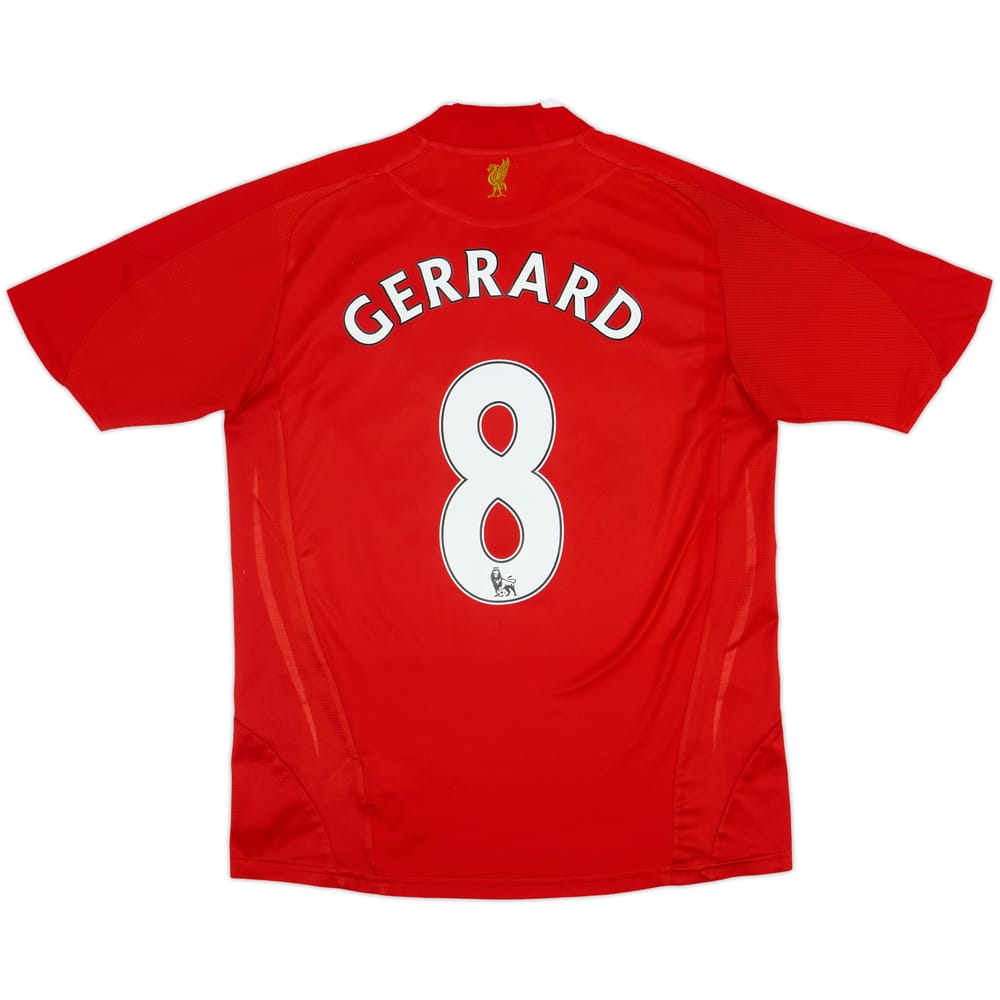 2008-10 Liverpool Home Shirt Gerrard #8 - 5/10 - (XL.Boys)
