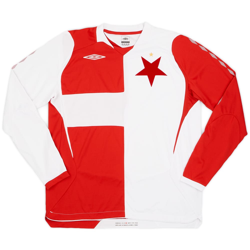 2007-08 Slavia Prague Home L/S Shirt - 9/10 - (L)
