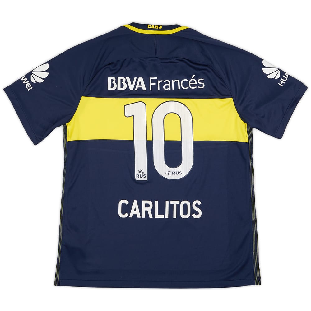 2016-17 Boca Juniors Home Shirt Carlitos #10 - 7/10 - (L)