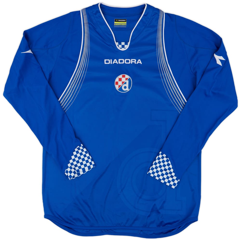2007-08 Dinamo Zagreb Home L/S Shirt - 9/10 - (M)