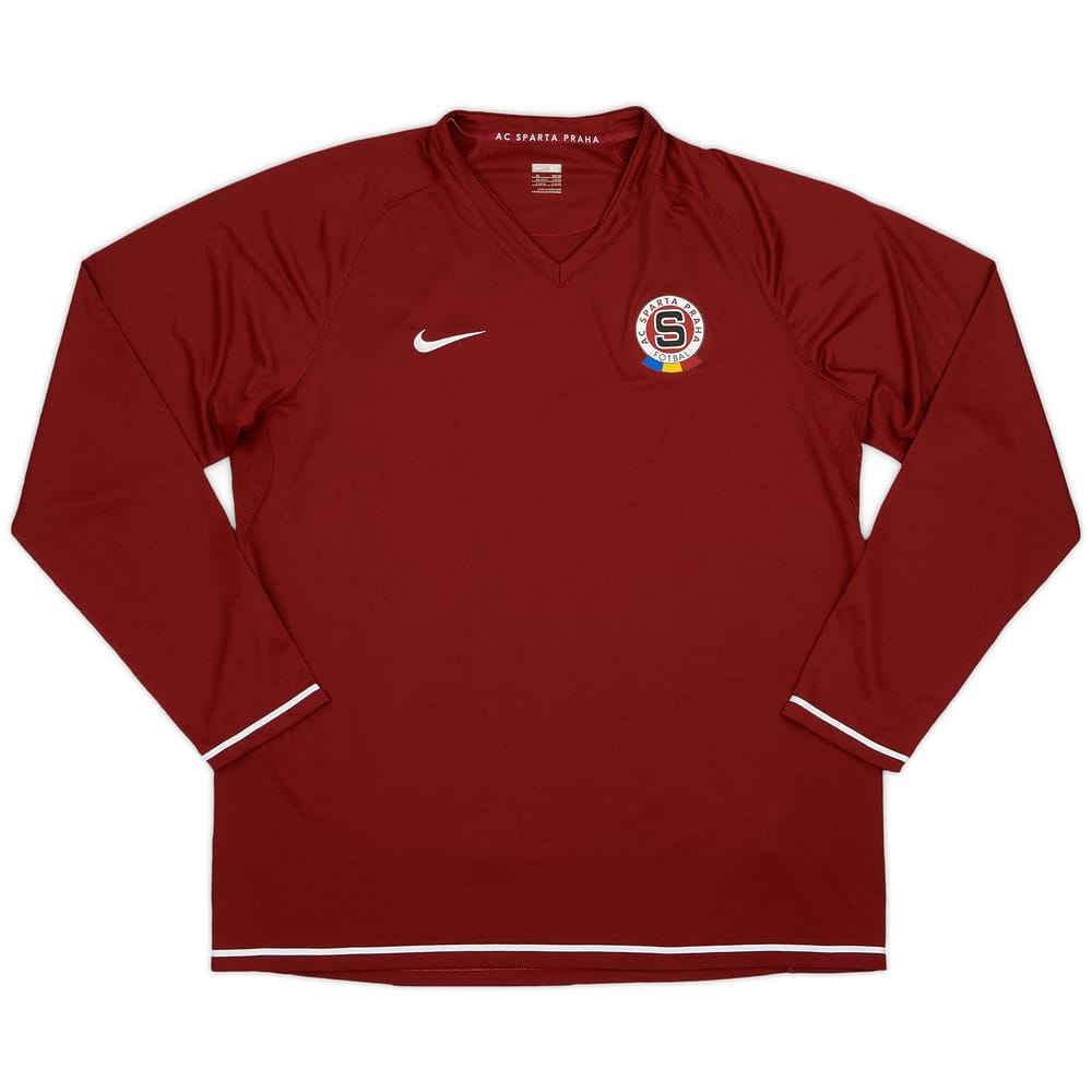 2008-09 Sparta Prague Home L/S Shirt - 9/10 - (XL)