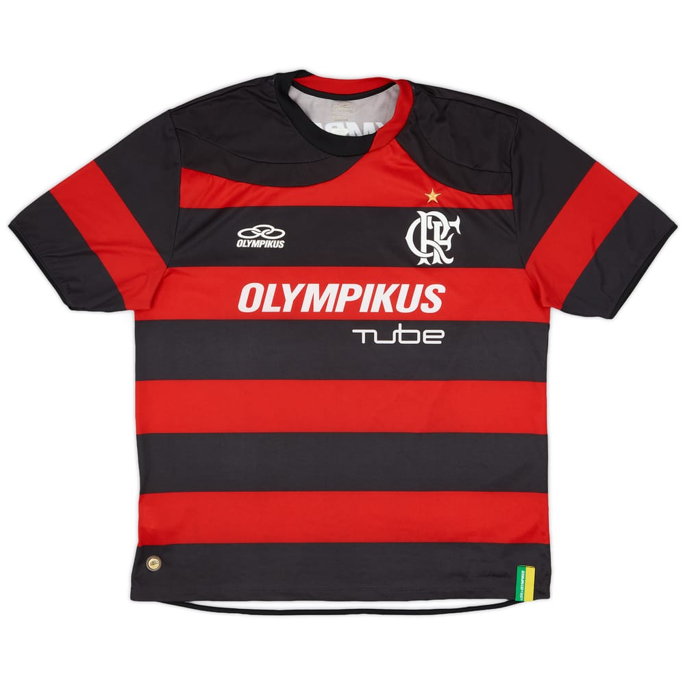 2009-10 Flamengo Home Shirt Adriano #10 - 9/10 - (L)