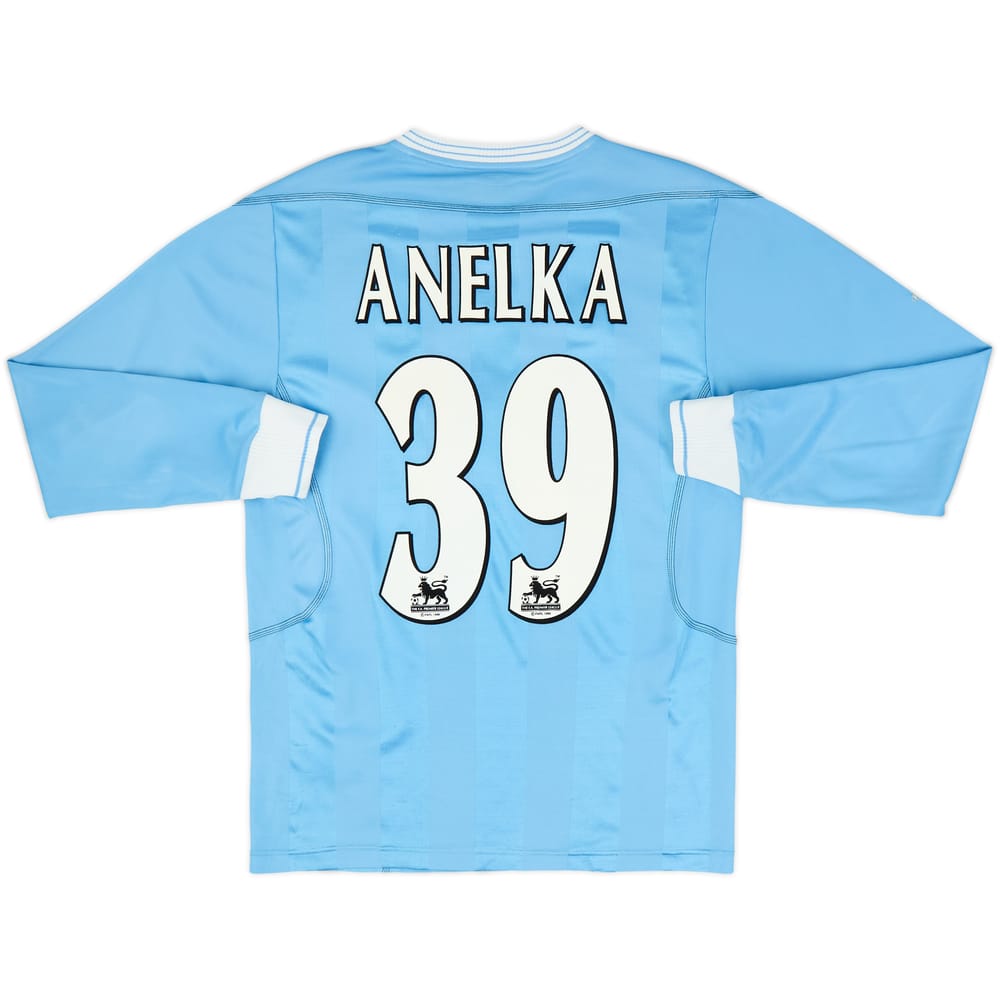 2003-04 Manchester City Home L/S Shirt Anelka #39 - 7/10 - (S)