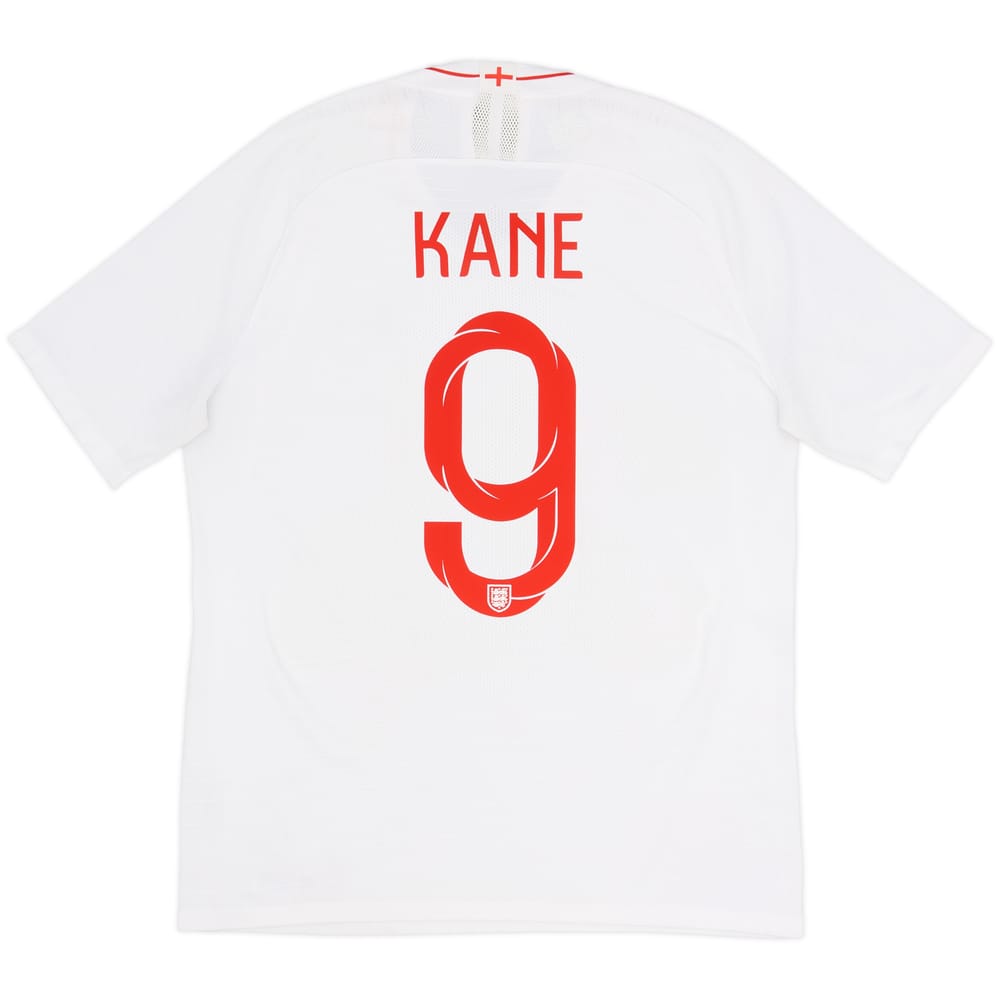 Camiseta de local auténtica de England 2018-19 Kane #9 - 8/10 - (L)
