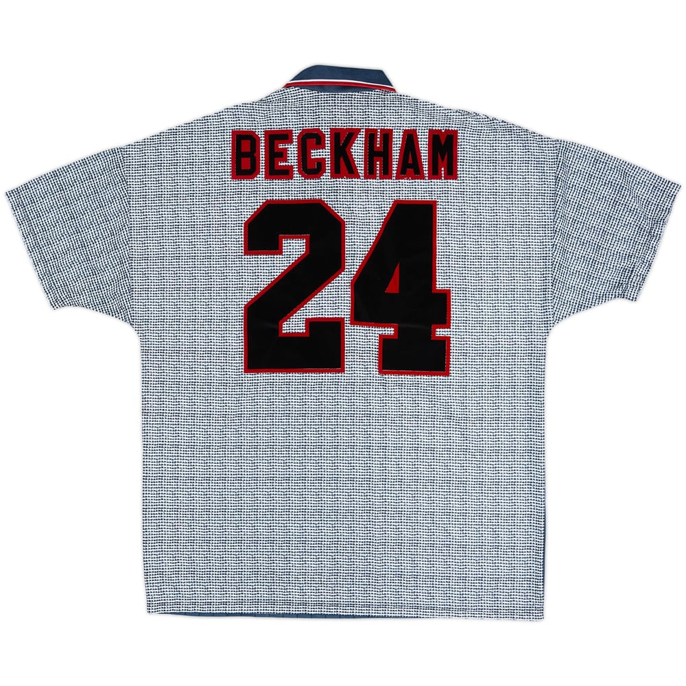 1995-96 Manchester United Away Shirt Beckham #24 - 9/10 - (XL)