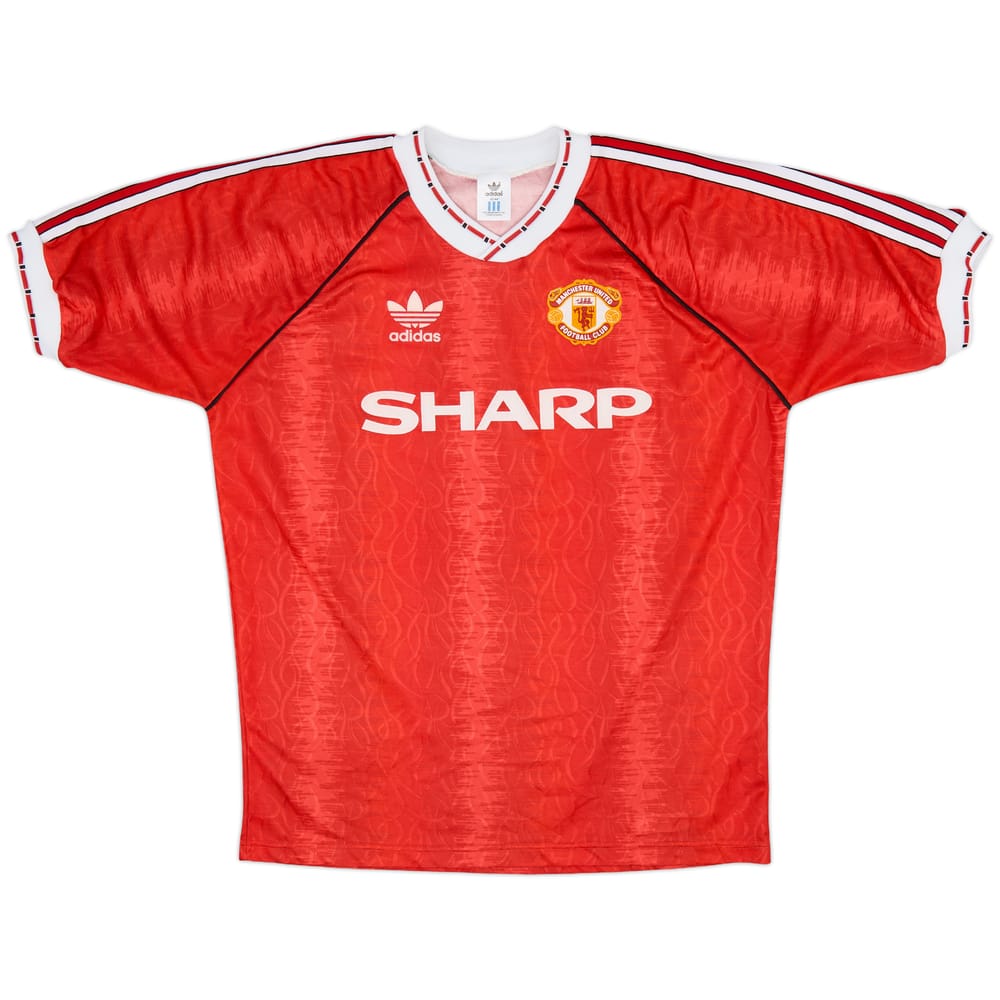 1990-92 Manchester United Home Shirt - 9/10 - (L)