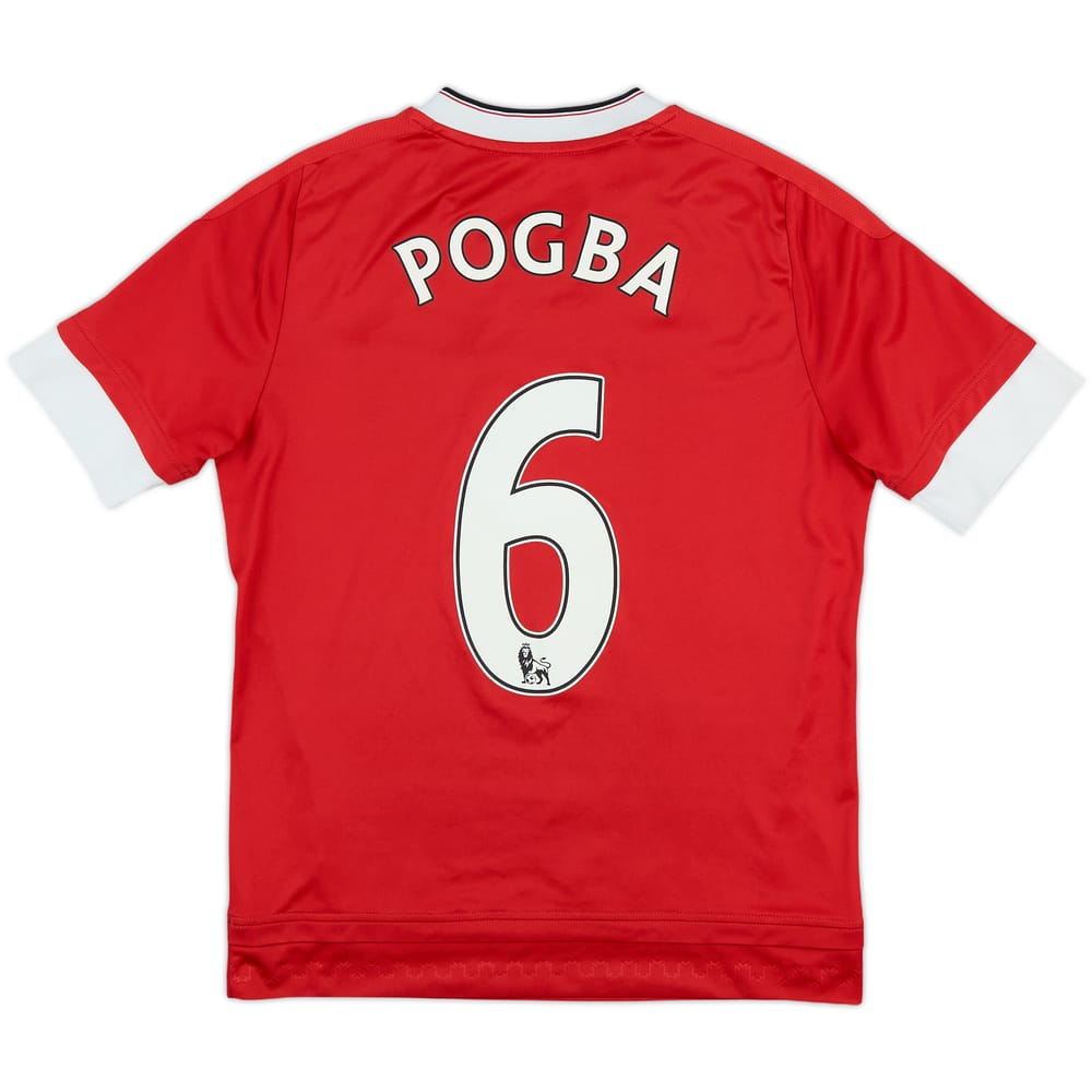 2015-16 Manchester United Home Shirt Pogba #6 - 6/10 - (L.Boys)