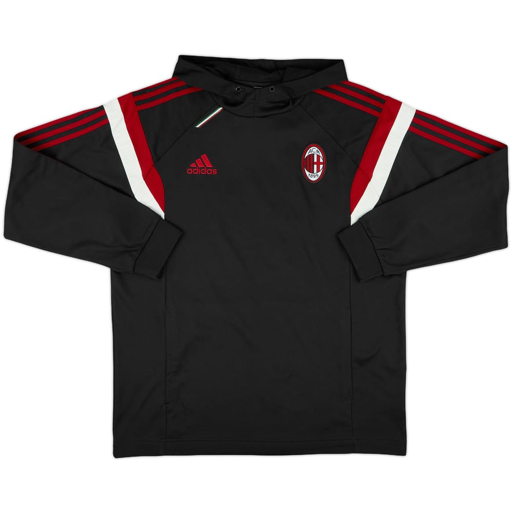 2014-15 AC Milan adidas Hooded Sweat Top - 8/10 - (XL)