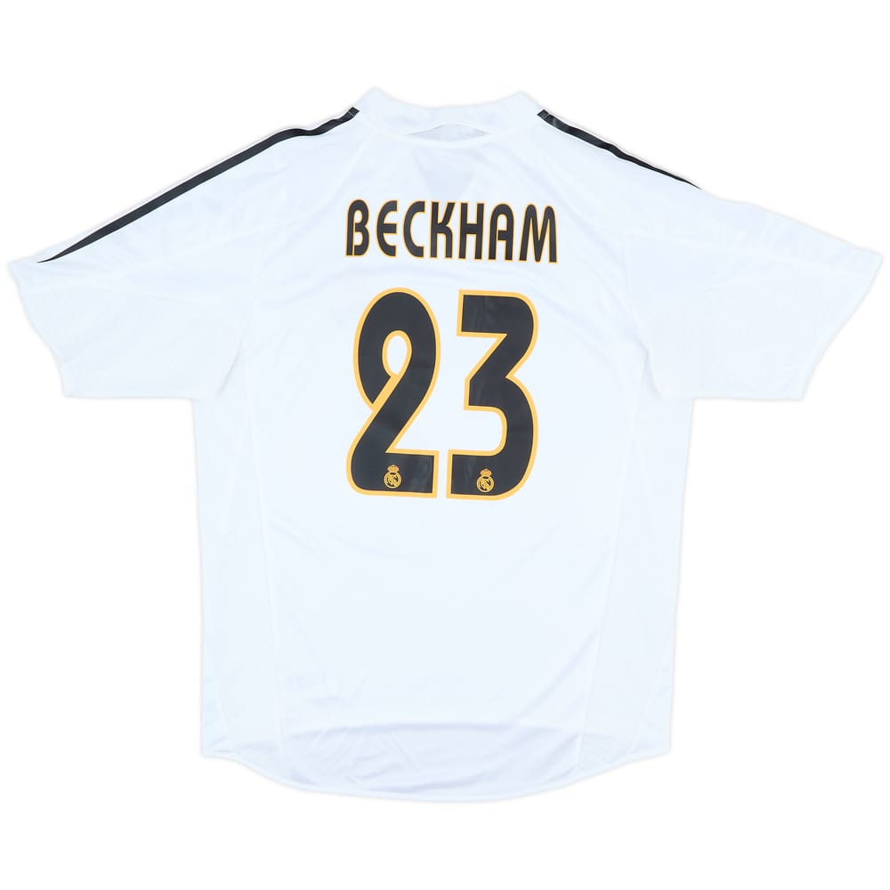 2004-05 Real Madrid Home Shirt Beckham #23 - 9/10 - (M)