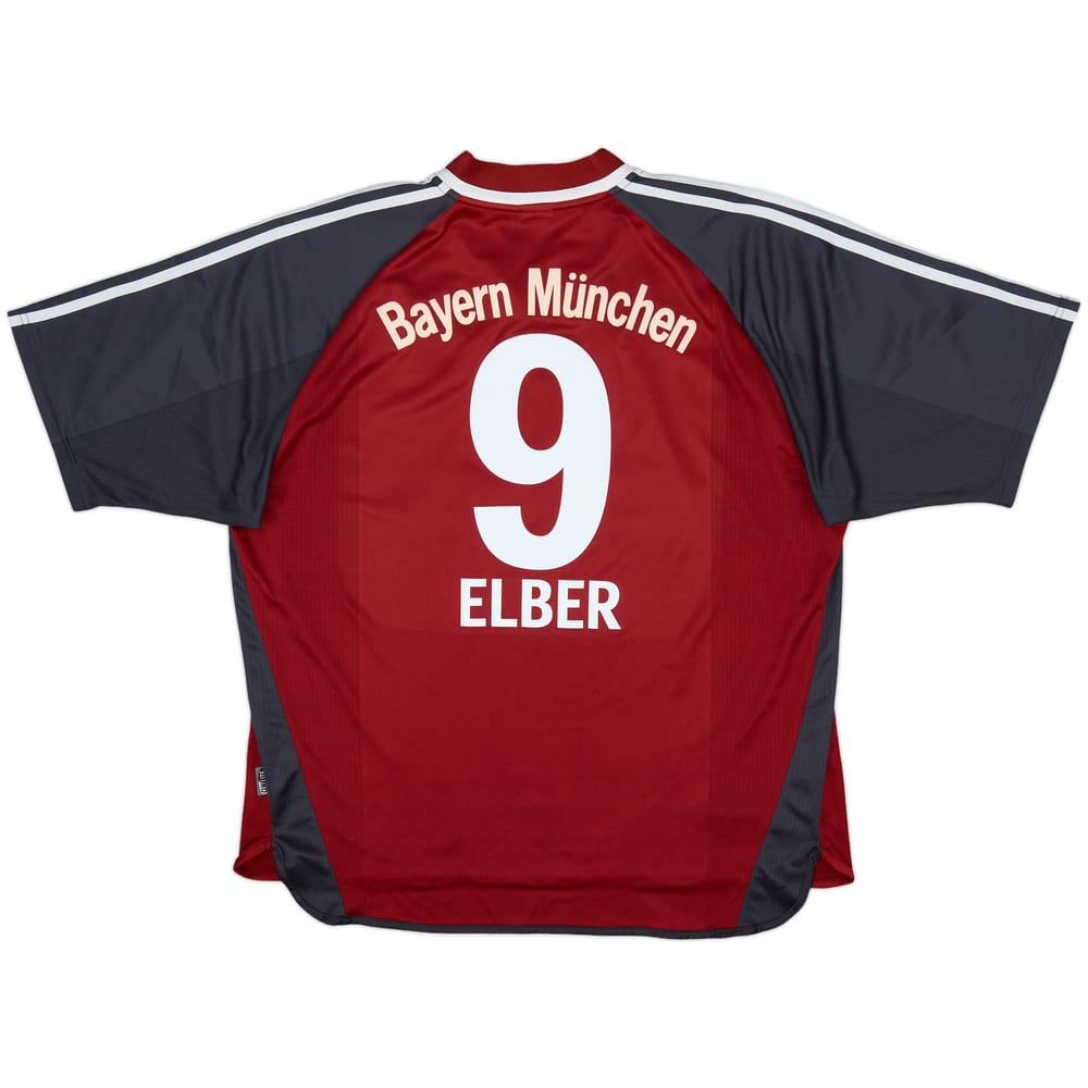2001-02 Bayern Munich Home Shirt Elber #9 - 9/10 - (XXL)