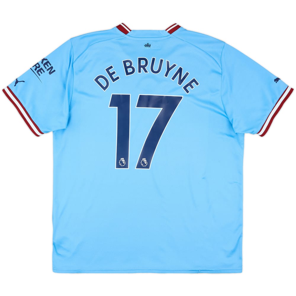 2022-23 Manchester City Home Shirt De Bruyne #17 - 9/10 - (XL)