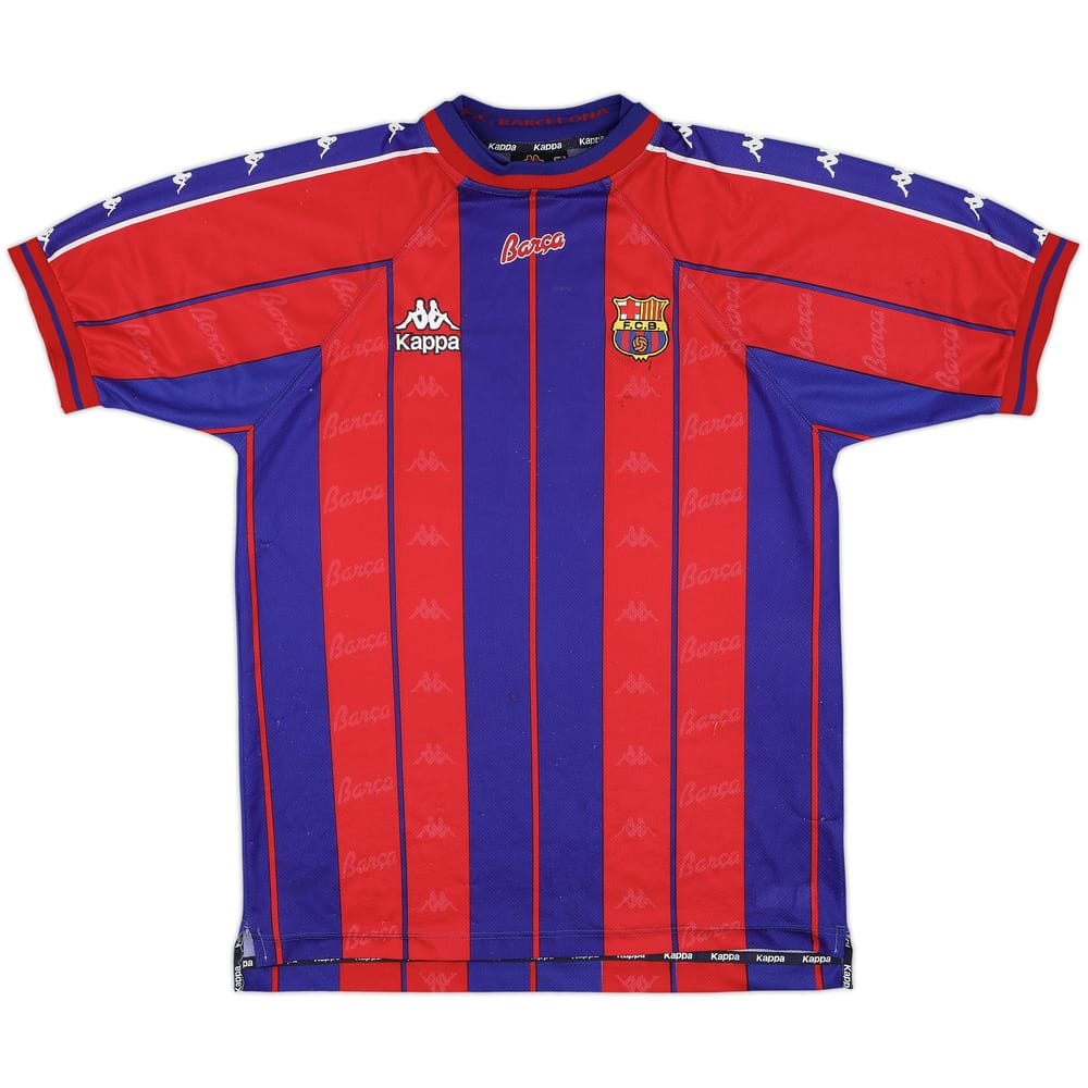 1997-98 Barcelona Home Shirt - 7/10 - (XL)