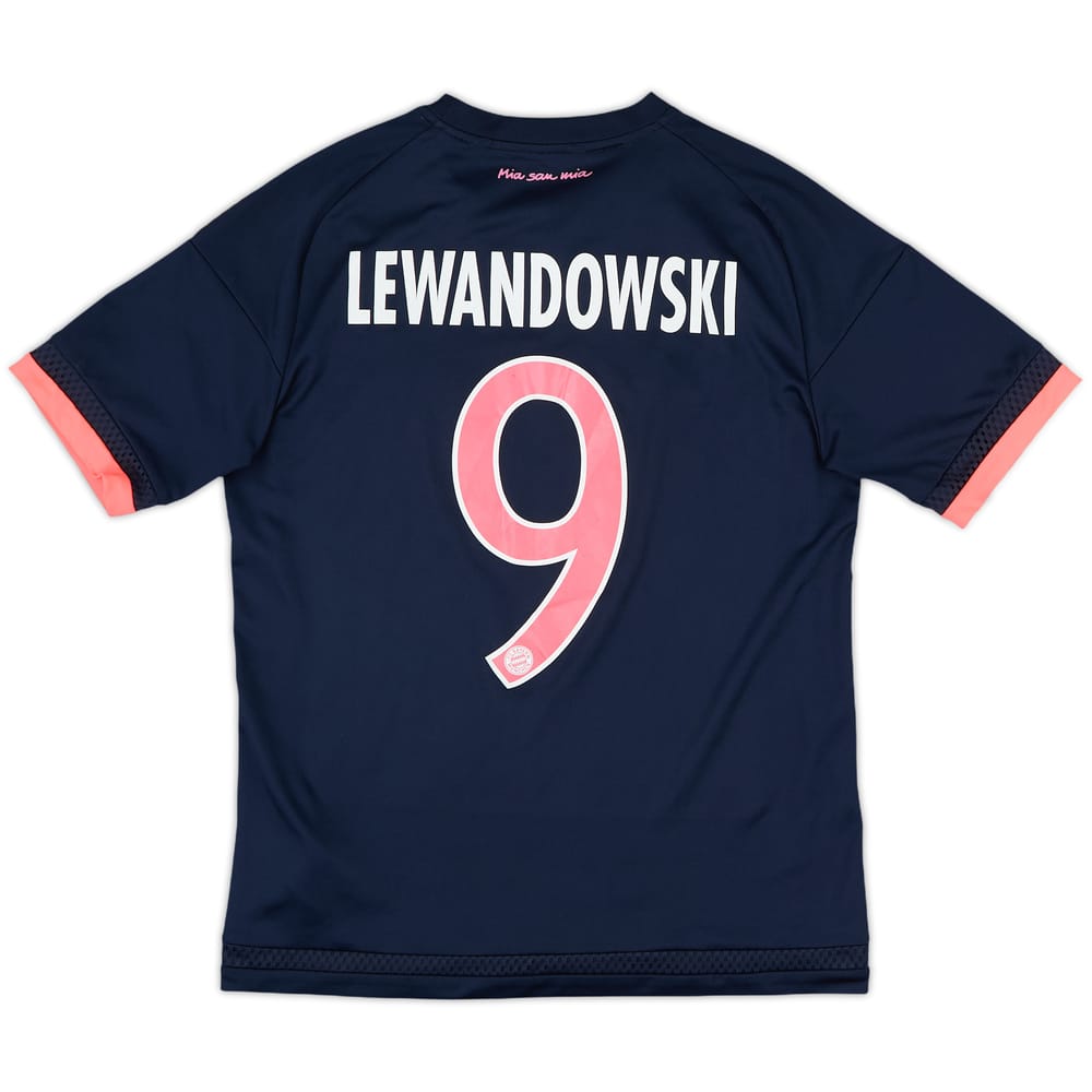 2015-16 Bayern Munich Third Shirt Lewandowski #9 - 7/10 - (L.Boys)
