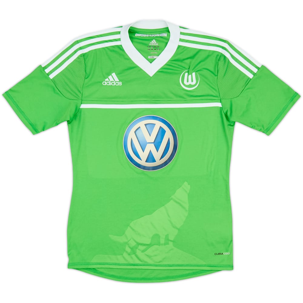 2012-13 Wolfsburg Squad Signed Home Shirt - 8/10 - (S)