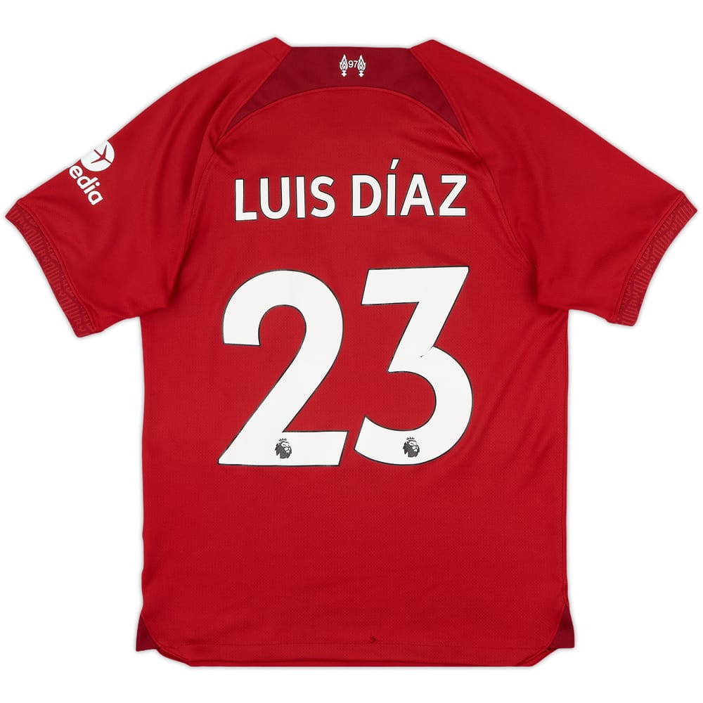 2022-23 Liverpool Home Shirt Luis Diaz #23 - 7/10 - (S)