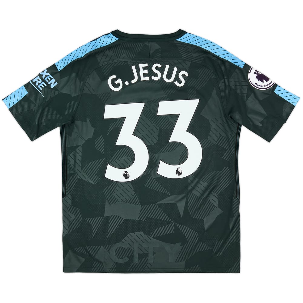 NIKE マンチェスターシティ 2017 ユニフォーム #33 G.JESUS 2017-18 Manchester City Third Shirt G.Jesus #33 - 8/10 - (M)