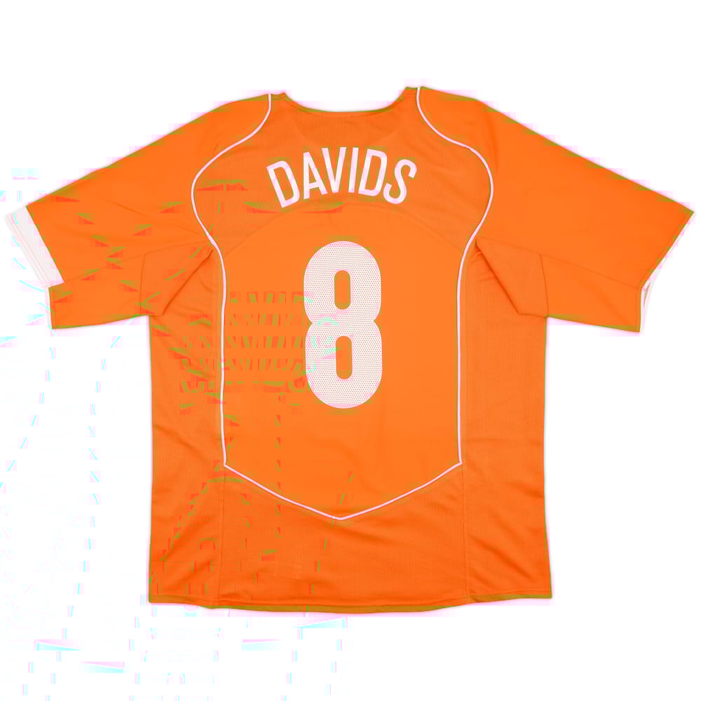 2004-06 Netherlands Home Shirt Davids #8 - 9/10 - (XL)