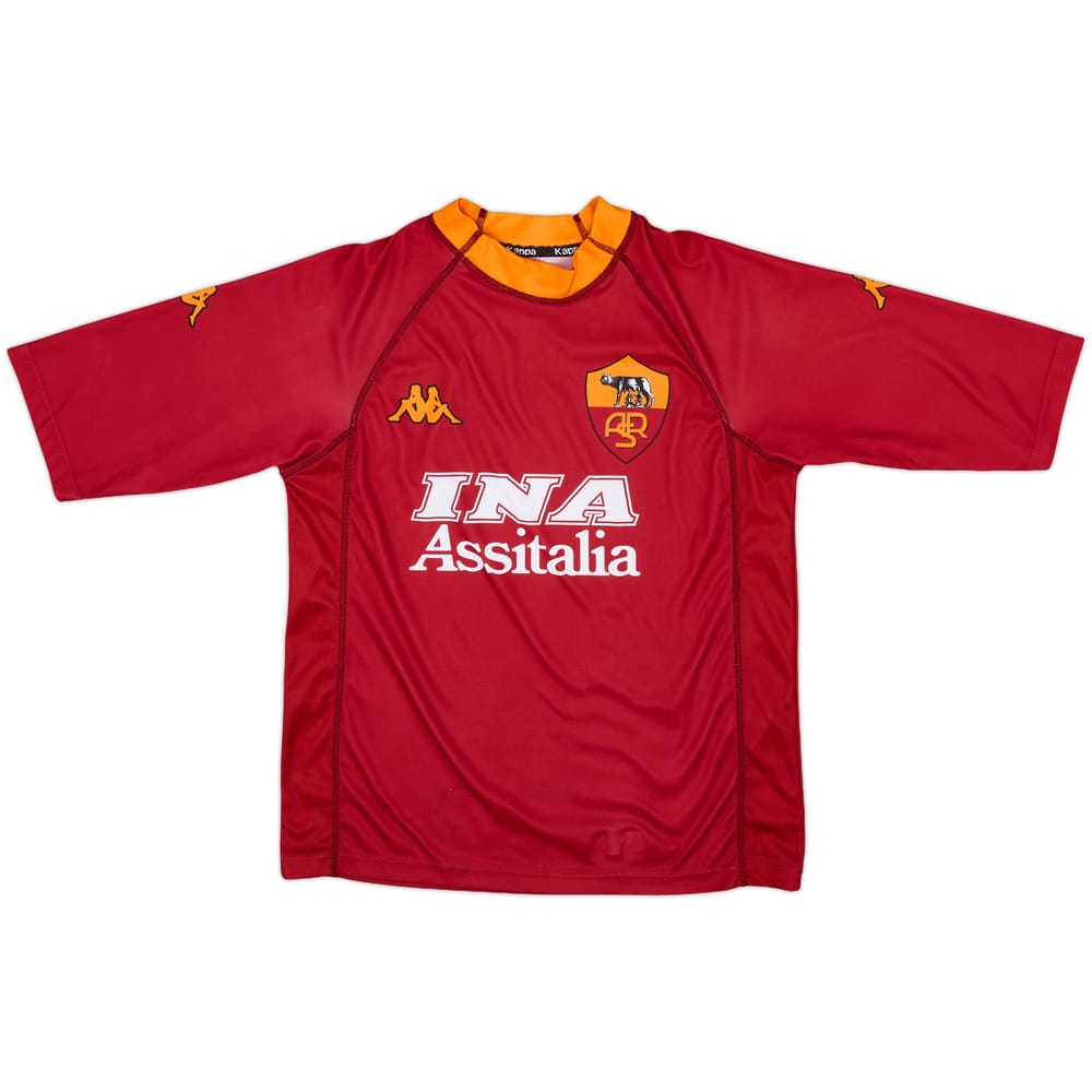 2000-01 Roma Basic Home Shirt - 8/10 - (L.Boys)