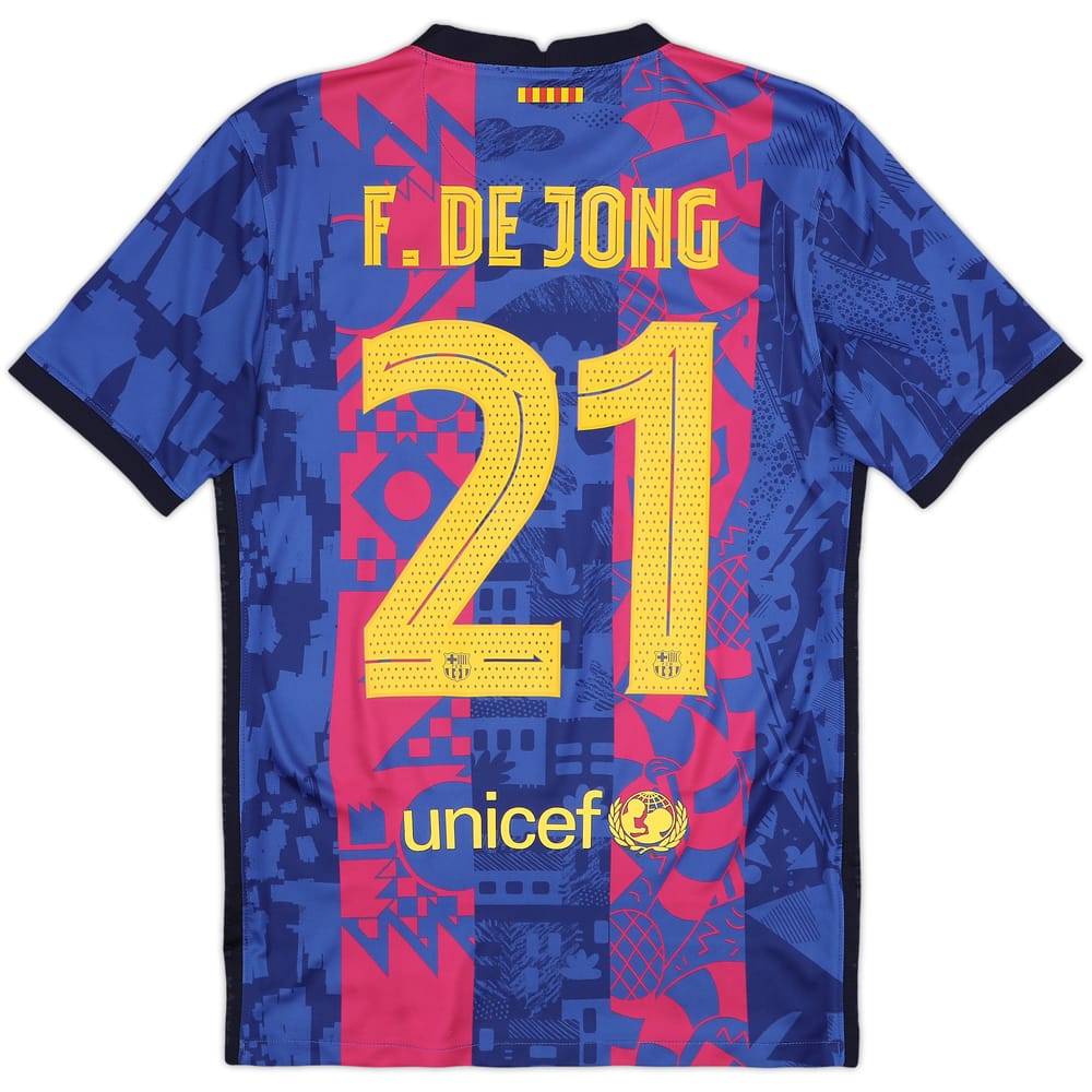 2021-22 Barcelona Third Shirt F. De Jong #21 - 8/10 - (S)